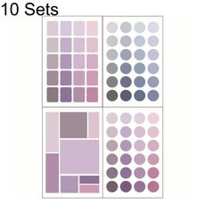 10 Set YZCSBQ Multifunzionale Etichetta di colore Adesivo Indice Sticky Nota (viola)