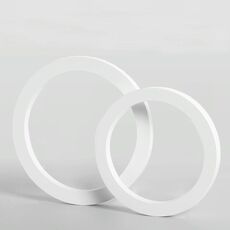 Doppio anelli circolari in legno massello geometrico poligono poligono puntelli creativi fotografia ornamenti