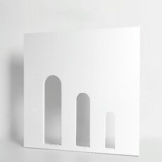 Grandi tre porte ad arco in legno massello geometrico poligono poligono puntelli creativi fotografia ornamenti