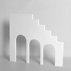 Stage tre arco in legno massello geometrico poligono poligono puntelli creativi fotografia ornamenti