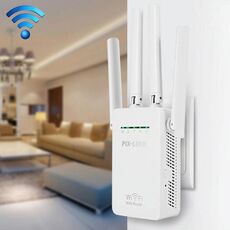 Ripetitore Wireless Smart WiFi Router con 4 Antenne WiFi, Specifiche Spina: Spina UK (Bianca)