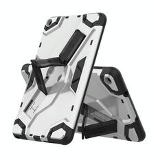 Per Galaxy Tab A 8.0 2019 Custodia protettiva antiurto in TPU + PC con supporto (argento)