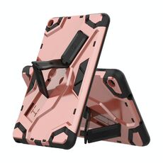 Per Galaxy Tab A 8.0 2019 Custodia protettiva antiurto in TPU + PC con supporto (oro rosa)