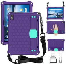 Per Lenovo Smart TAB M10 TB-605F DESIGN DESIGN EVA + PC Materiale PC Quattro angolari Anti cadenti Shell protettive con cinturino (viola + Aqua)