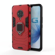 Per Vivo S6 PC + Custodia protettiva antiurto in TPU con supporto per anello magnetico (rosso)