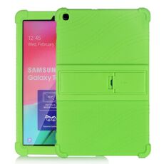 Custodia protettiva in silicone per tablet PC T510 per Galaxy Tab A 10.1 (2019) con staffa invisibile (verde)