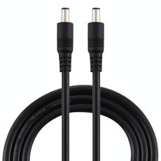 Spina di alimentazione CC da 8 A Cavo connettore adattatore da maschio a maschio da 5,5 x 2,1 mm, lunghezza: 1 m (nero)