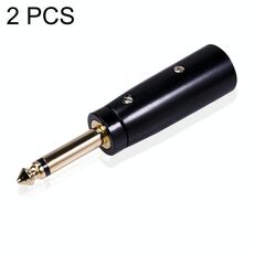 2 PCS LZ1168G dorato 6.35mm mono maschio a xrl maschio adattatore audio adattatore microfono connettore altoparlante stereo