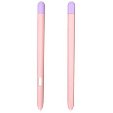 Custodia protettiva a penna stilo in silicone liquido per Samsung Galaxy Tab S6 Lite P610 / P615 (rosa viola)