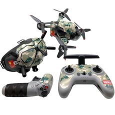 FPV-TZ-SF 4 in 1 Impermeabile Anti-Scratch Decalcomania Decalcomania Adesivi per pellicola Personalizzata Kit cinematografici per DJI FPV Drone & Goggles V2 & Telecomando e Rocker (Camouflage Green)