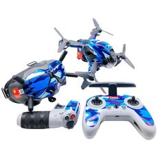 FPV-TZ-SF 4 in 1 Impermeabile Anti-Scratch Decalcomania Decalcomania Autoadesivi per pellicola Personalizzata Kit cinematografici per DJI FPV Drone & Goggles V2 & Telecomando e Rocker (Blu Camouflage)