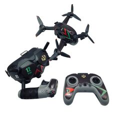 FPV-TZ-SF 4 in 1 Impermeabile Adesivi anti-graffiatura Autoadesivi in ​​wrap Pelle personalizzati Kit cinematografici personalizzati per DJI FPV Drone & Goggles V2 & Remote Control & Rocker (modello nero)