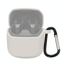 Custodia protettiva per auricolari in silicone per JBL Club Pro +, con gancio (bianco)