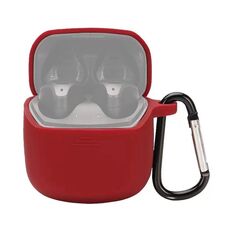 Custodia protettiva per auricolari in silicone per JBL Club Pro +, con gancio (rosso)