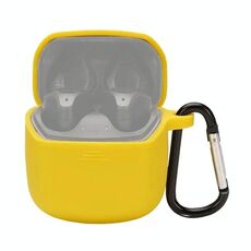 Custodia protettiva per auricolari in silicone per JBL Club Pro +, con gancio (giallo)