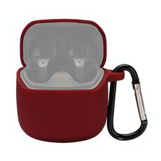 Custodia protettiva per auricolari in silicone per JBL Club Pro +, con gancio (vino rosso)