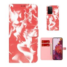 Per Samsung Galaxy S21 Ultra 5G Cloud Fog Pattern Caso di flip orizzontale in pelle con supporto e carta Slot & Portafoglio (rosso)