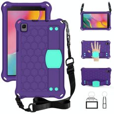 Per Samsung Galaxy Tab a 8.0 & S Pen (2019) P200 / P205 DESIGN DESIGN EVA + PC Cassa protettiva antiurto antiurto con cinturino (viola + menta)