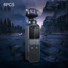 6 Pellicola protettiva per obiettivo + schermo in vetro temperato per DJI OSMO Pocket Gimbal