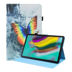 Per Samsung Galaxy Tab S5E 10.5 SM-T720 / SM-T725 Custodia in pelle flip orizzontale con supporto e carte e cornice fotografica (farfalla a colori)