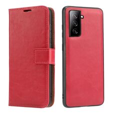Per Samsung Galaxy S21 Ultra 5G Crazy Horse Texture Staccabile Cover posteriore magnetico Cover posteriore in pelle flip con supporto e carte Slot e foto Cornice e portafoglio (rosso)