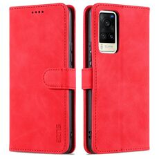 Per Vivo X60 Pro Azns Skin Feel Struttura del vitello Custodia in pelle orizzontale orizzontale con slot e supporto per carte e portafoglio (rosso)