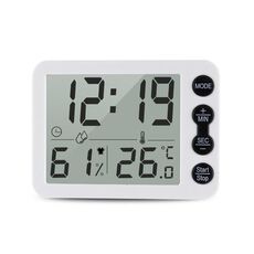 TS-9606-WB Allarme di grande schermo Timer Timer Temperatura Temperatura Misuratore (Bianco Nero) (Bianco + Nero)