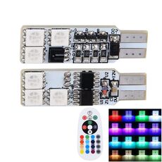 2 PCS Colorful 36MM T10 Port Remote Control Car Dome Lampada da lettura a LED con 6 luci a LED