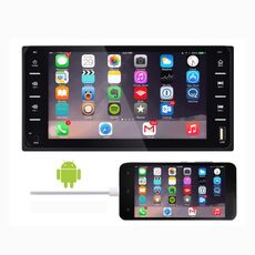 Navigatore GPS per auto con schermo multi-touch 848V 16 7 pollici, supporto TF Card / USB / AUX / MP5 Player / Android e collegamenti a specchio per iPhone (nero)