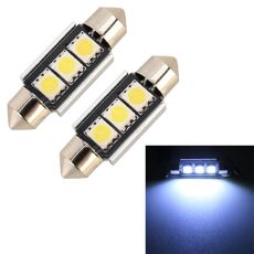10 PCS 36mm DC12V / 1.7W / 7000K / 70LM 3LEDs SMD-5050 Lampada da lettura per auto (luce bianca)