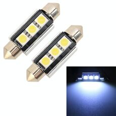 10 PCS 39mm DC12V / 1.7W / 7000K / 70LM 3LEDs SMD-5050 Lampada da lettura per auto (luce bianca)