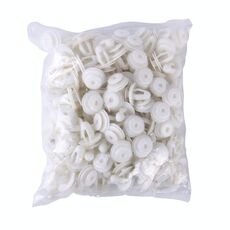 Clip di fissaggio per rivetti in plastica con foro da 100 pezzi (bianco)