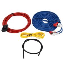 Altoparlanti audio per auto Kit di cablaggio Cavo altoparlante Amplificatore subwoofer Kit cavo di installazione Cavo di alimentazione Altoparlante per auto Amplificatore di potenza Amplificatore di potenza per auto Linea audio per auto + Tuta di alimenta