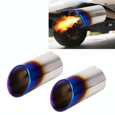 2 pezzi Car Styling Tubo di scarico marmitta in acciaio inossidabile per VW Volkswagen 1.8T / 2T Volume spazzato, Audi A1 / A3 / A4L / Q3 / Q5 (blu)