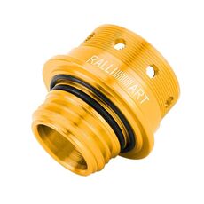 Coperchio del serbatoio del motore con tappo dell'olio in acciaio inossidabile modificato per auto per Mitsubishi, dimensioni: 5,0 x 4,6 cm (oro)