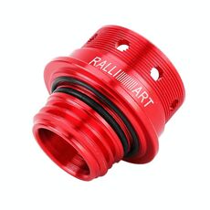 Coperchio serbatoio motore in acciaio inossidabile modificato per auto per Mitsubishi, dimensioni: 5,0 x 4,6 cm (rosso)