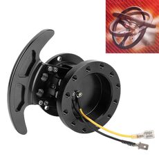 Kit mozzo a sgancio rapido per volante da corsa inclinabile per auto Kit corpo adattatore rimovibile a scatto (nero)
