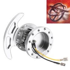 Kit mozzo a sgancio rapido per volante da corsa inclinabile per auto Kit corpo adattatore rimovibile a scatto (argento)