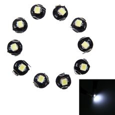 10 pezzi 0,5 W T3 Pannello strumenti LED Light Light Dashboard Indicator Lampadina (luce bianca)