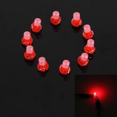 10pcs 2W T3 Wedge Strument Pongel LED LED Caster Clustro Indicatore Bulbo della lampada (luce rossa)