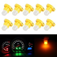 10pcs 2W T4.2 Cuneo del cruscotto del cruscotto del cruscotto del cruscotto del cruscotto del cruscotto della luce del cuneo della lampadina della lampadina (luce gialla)