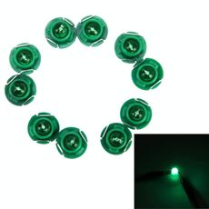 10PCS 2W T4.7 Pannello strumenti a cuneo LED Luce cruscotto Indicatore a grappolo Lampadina (luce verde)