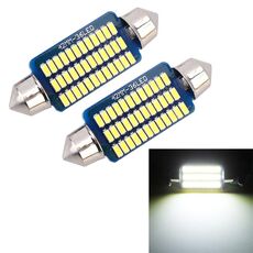 2 PCS 41mm DC12V / 1.5W / 6000K / 100LM 36LEDs SMD-3014 Luce targa per auto / Luce di cortesia, con decoder