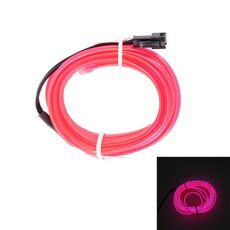 Striscia LED flessibile a luce fredda da 1 m per la decorazione dell'auto (luce rosa)