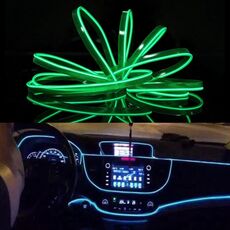 Striscia LED flessibile a luce fredda 2M per decorazione auto luce verde CMS7962GL 6922388206871