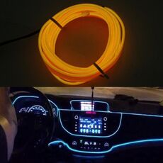 Striscia LED flessibile a luce fredda 2M per decorazione auto (luce gialla)