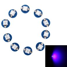 10 PCS 0.5W B8.5 Pannello strumenti a cuneo LED Light Dashboard Gauge Cluster Indicatore Lampadina (luce blu)