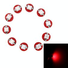10 PCS 0.5W B8.5 Pannello strumenti a cuneo LED Light Dashboard Gauge Cluster Indicatore Lampadina (luce rossa)
