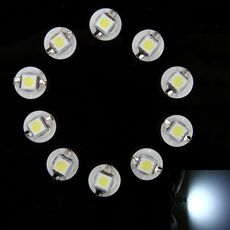 10 PCS 0.5W B8.5 Pannello strumenti a cuneo LED Light Dashboard Gauge Cluster Indicatore Lampadina (luce bianca)