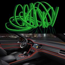 Striscia LED flessibile a luce fredda 3m per decorazione auto (luce verde)